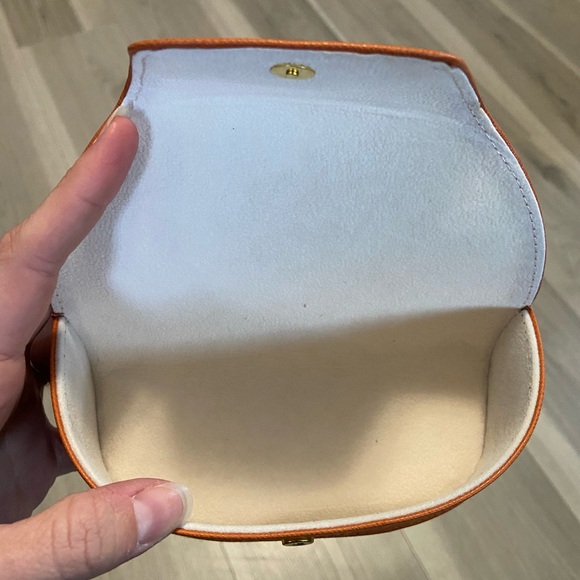 New Tory Burch Sunglasses Glasses Case Saffiano Leather - Picture 4 of 5